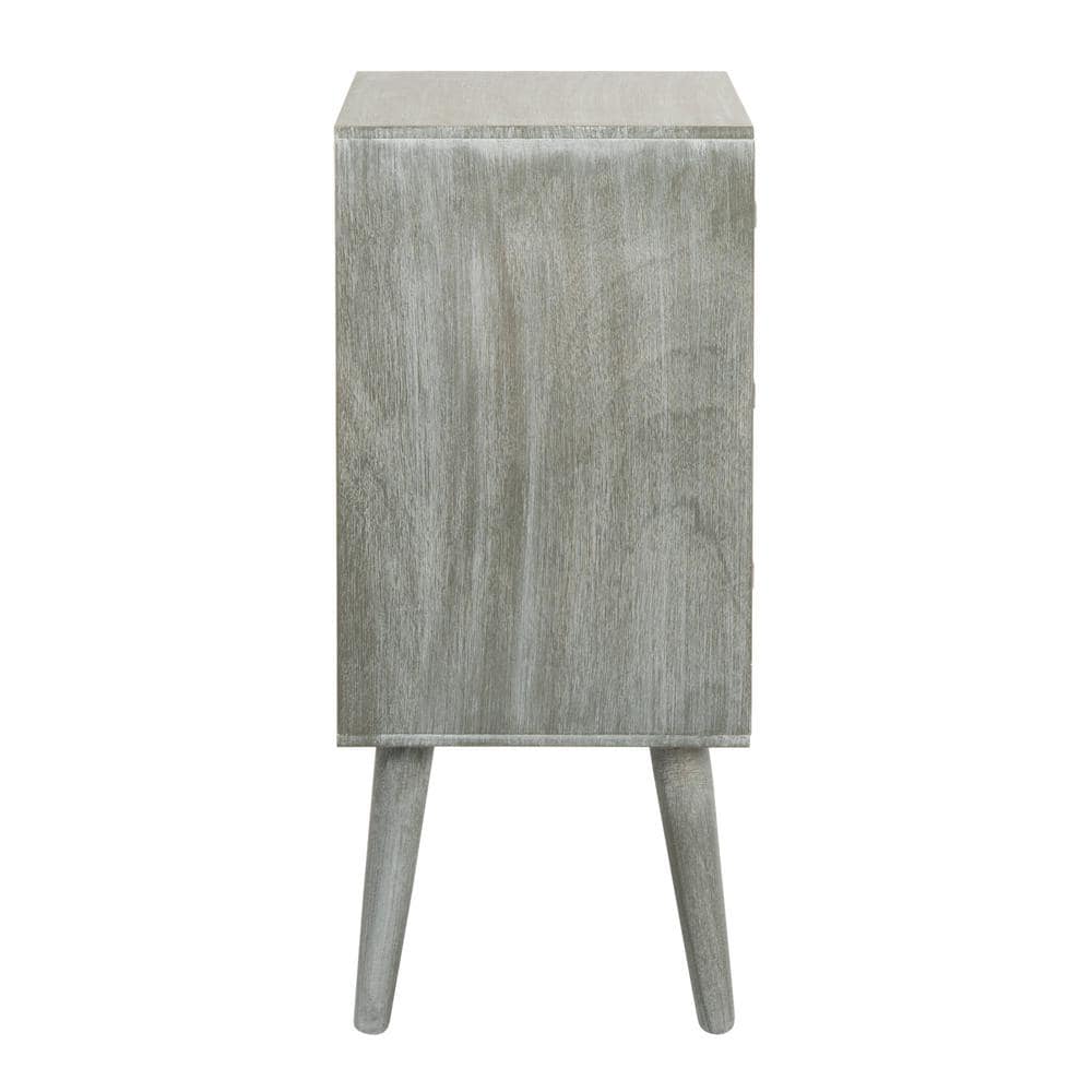 Pomona Slate Grey 3-Drawer Transitional Accent Table