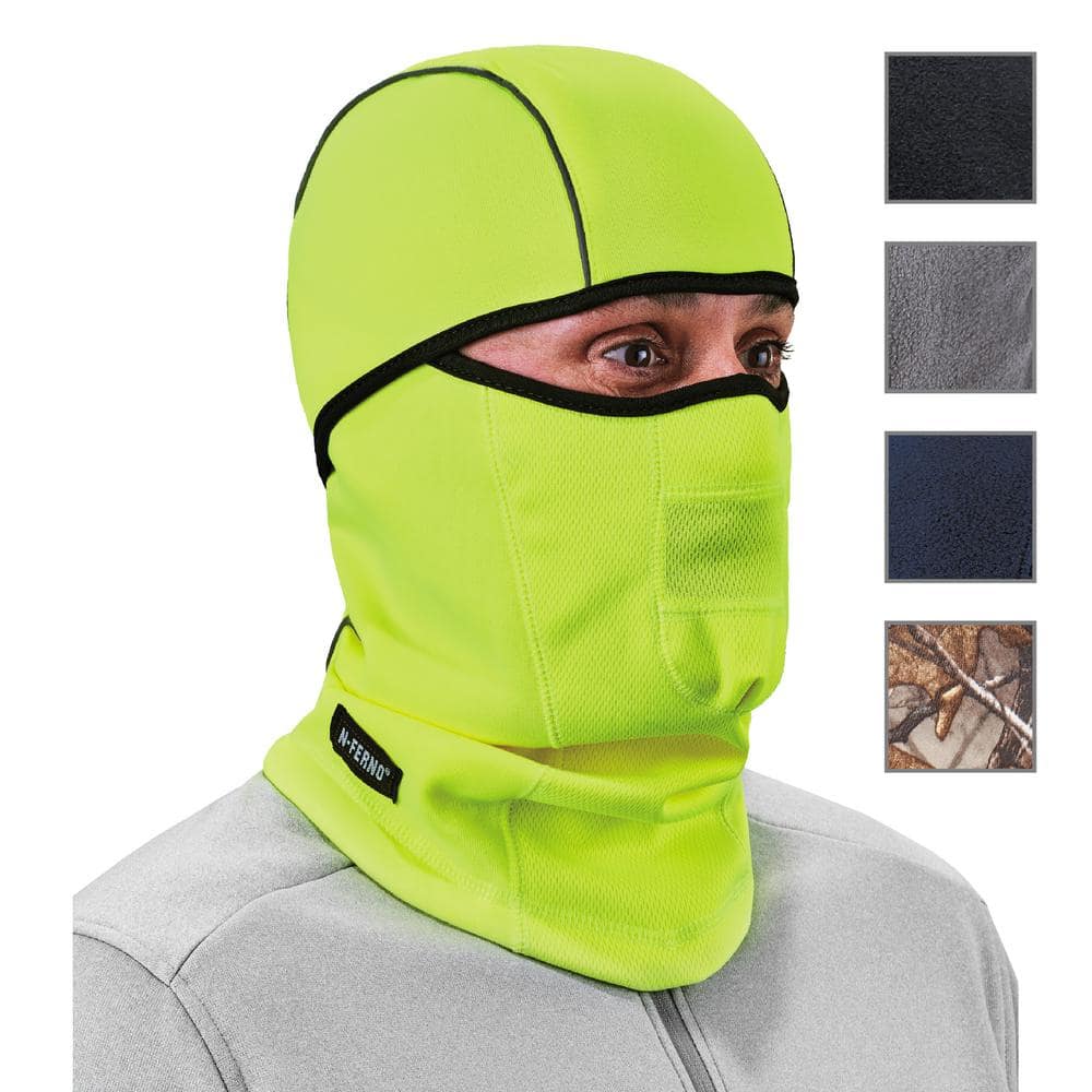 green distressed balaclava ski mask full fuzzy face shield hat breathable  helmet