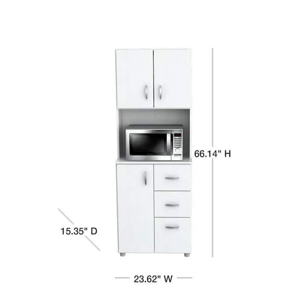 Microwave Cabinet With Drawer and Inside Shelves Measures: 23 X 12 1/2 X 36  Tall 