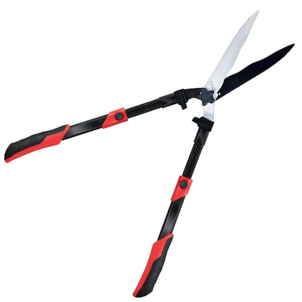26-32 in Telescopic Hedge Clippers with Sharp Wavy Blade and Alloy Steel Blades for Shrubs