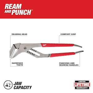 12 in. Straight-Jaw Pliers with Comfort Grip and Reaming Handles