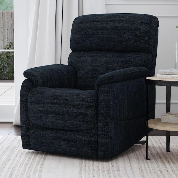 HOMESTYLES Orville Blue Power Lift Recliner Chair with Remote and Side Storage Pocke tby Flexsteel