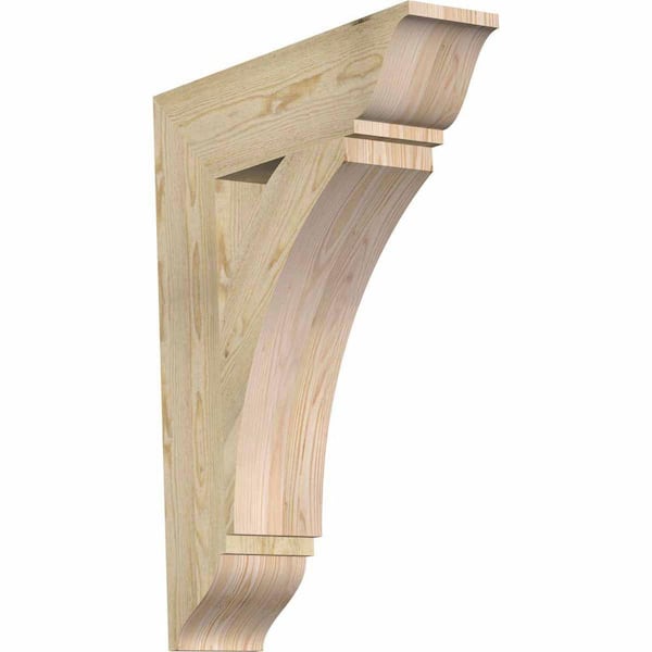 Ekena Millwork 6 in. x 32 in. x 24 in. Douglas Fir Thorton Traditional Rough Sawn Bracket