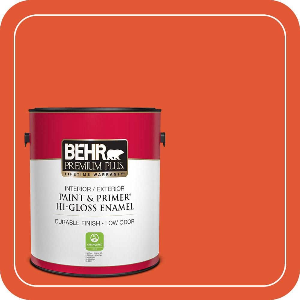 1 gal. #S-G-210 Volcanic Blast Hi-Gloss Enamel Interior/Exterior Paint & Primer price history on PriceWatchPro