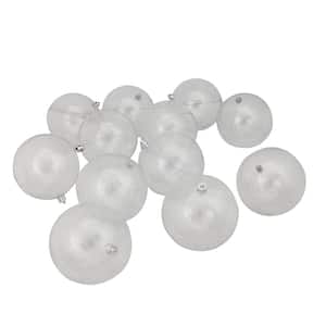 Clear Shatterproof Christmas Ball Ornaments (12-Count)