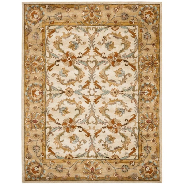 SAFAVIEH Heritage Beige/Gold 8 ft. x 10 ft. Border Area Rug