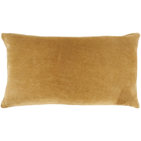 Mina Victory Cover Only Gold Modern and Contemporary 14 in. x 24 in. Rectangle