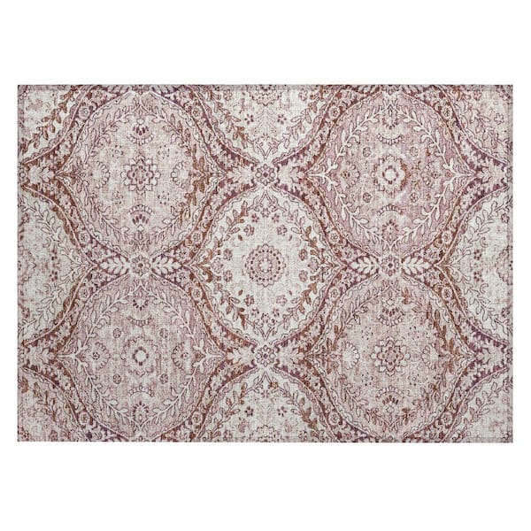 Chantille Machine Washable Indoor/Outdoor Abstract ACN2698 Pink 2 ft. x 3 ft. Accent Rug