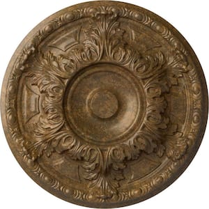 19 in. x 1-1/2 in. Granada Urethane Ceiling Medallion (Fits Canopies upto 7-1/8 in.), Rubbed Bronze