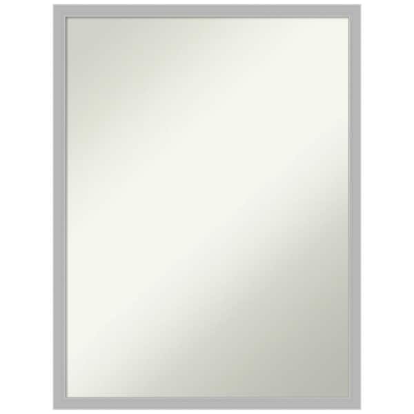 Amanti Art Hera Chrome 19 in. H x 25 in. W Framed Non-Beveled Wall Mirror in Silver