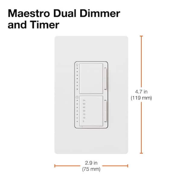 Lutron Maestro Dual Dimmer Switch And