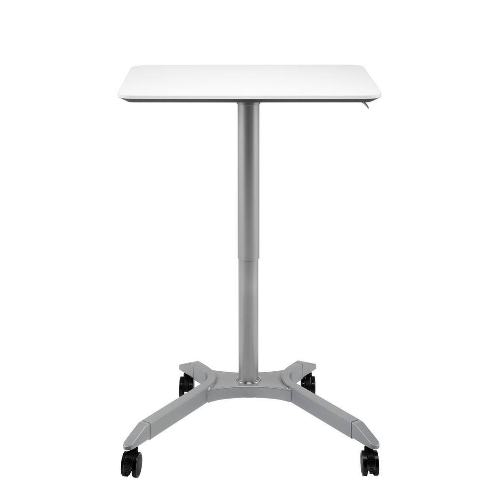 AirLift XL 28" White Pneumatic Adjustable Sit-Stand Mobile Desk