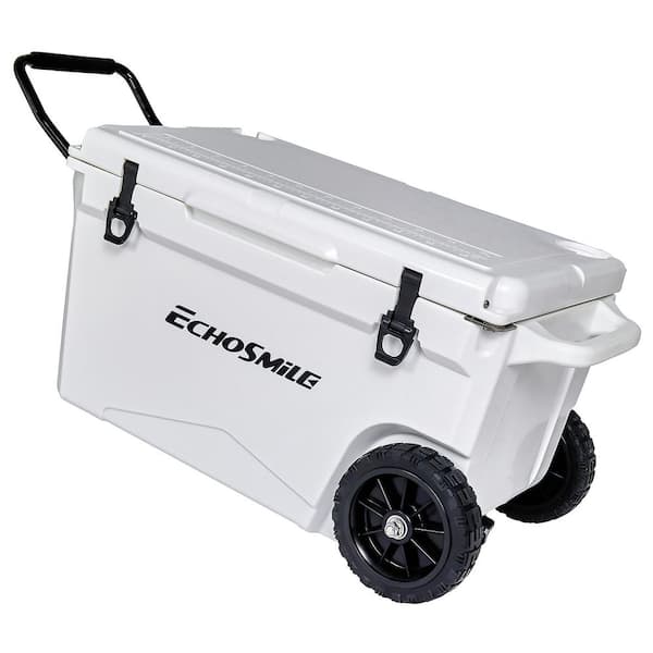 ITOPFOX 75 qt. New White Insulated Box, Chest Cooler with Wheels