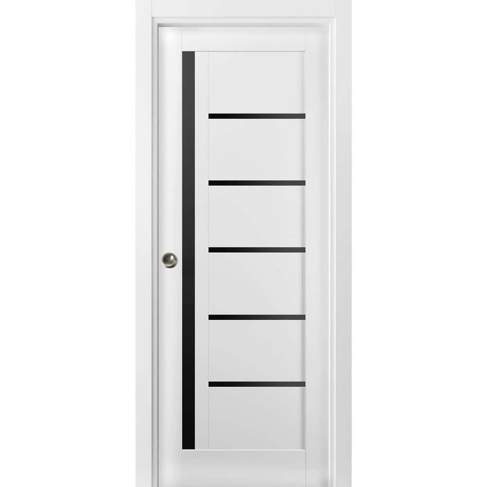 28 in. x 96 in. 1 Panel White Finished MDF Sliding Door with Hardware price history on PriceWatchPro