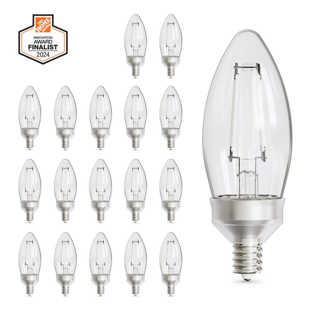 Feit Electric 60Watt Equivalent B10 E12/E26 Dusk to Dawn White