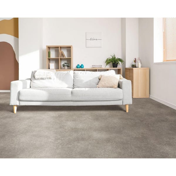 Grey Pebble Patterned 20 MIL. 13.2 ft. W x Cut to Length Waterproof Vinyl Sheet Flooring