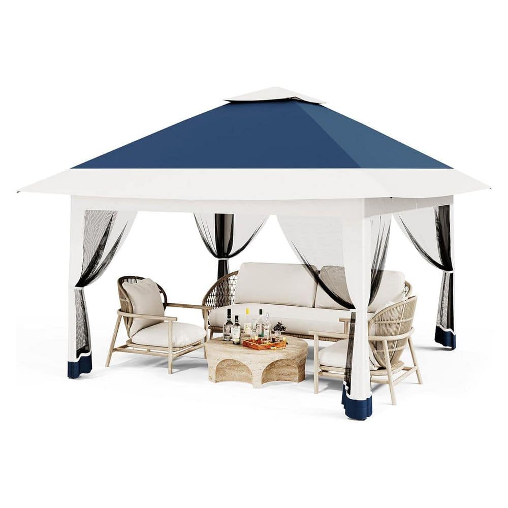 12ft.x12 ft. Canopy Tent, Pop Up Gazebo One-Push Setup with 4 SandBags for Backyard price history on PriceWatchPro