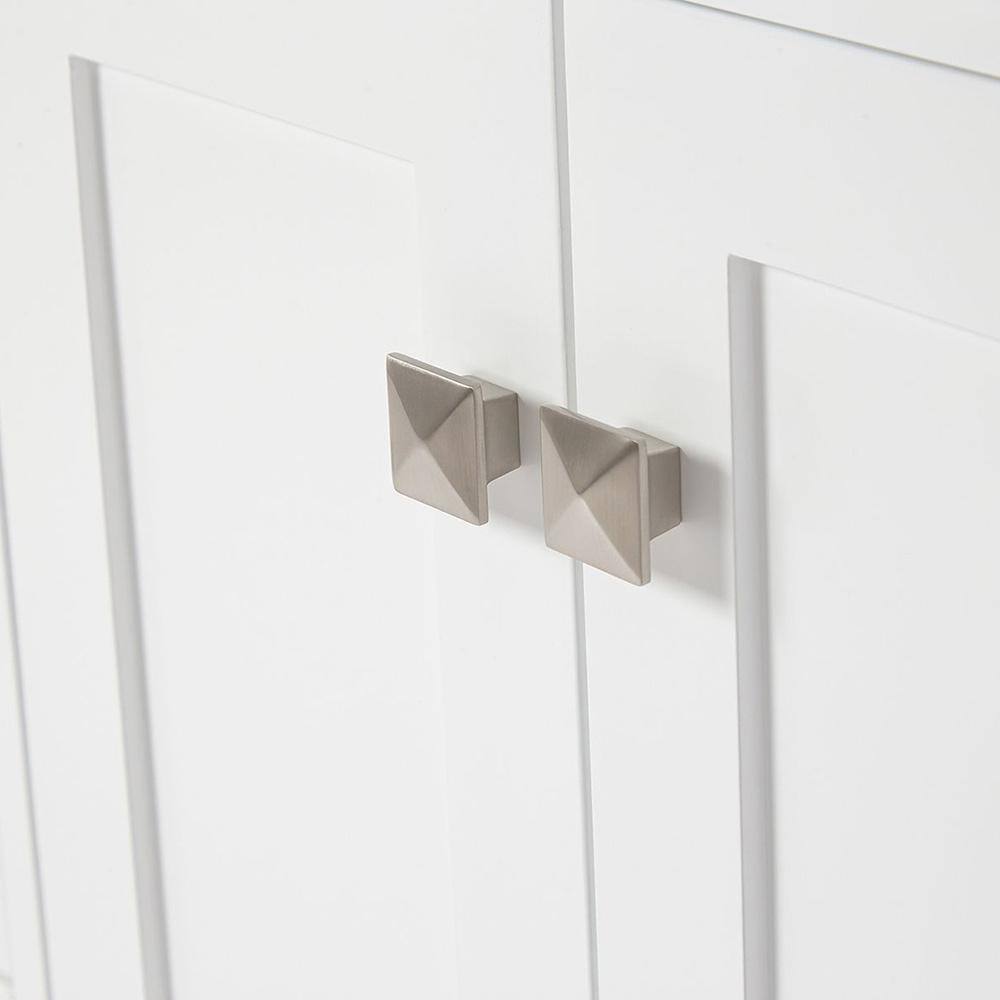 Cambridge 42'' White Wood Bathroom Vanity with Carrara Marble Top