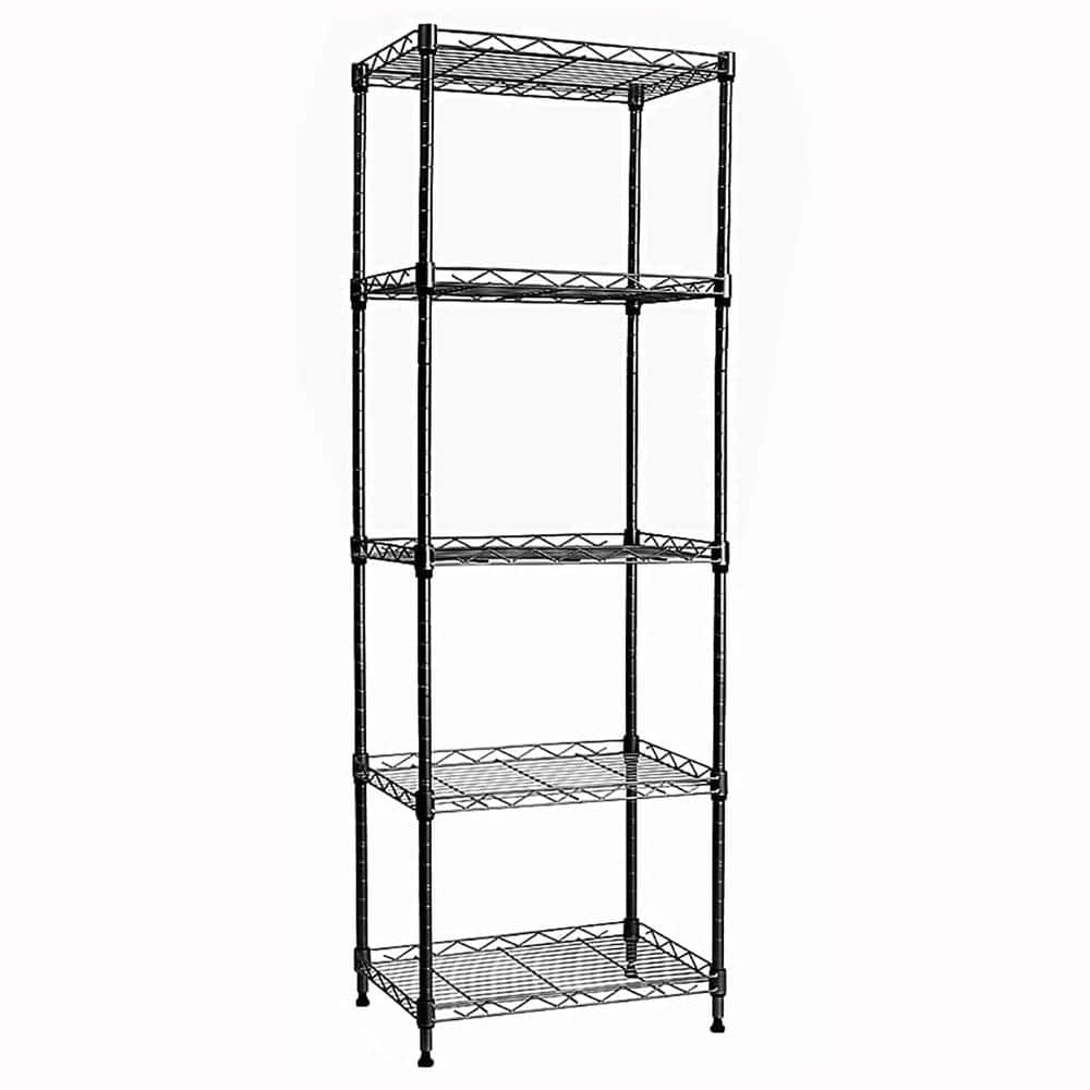 Basics 3-Shelf Narrow Adjustable, Heavy Duty Storage Shelving Unit  (250 lbs loading capacity per shelf), Steel Organizer Wire Rack, Chrome