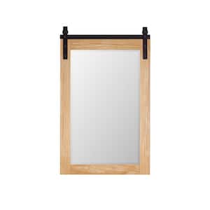 Cortes 24 in. W x 39.4 in. H Rectangular Framed Wall Bathroom Vanity Mirror in Pine