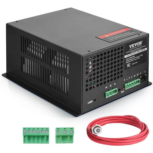 VEVOR CO2 Laser Power Supply for 100-Watt Laser Tube Constant Current Protection Open Circuit Protection Fast Heat Dissipation