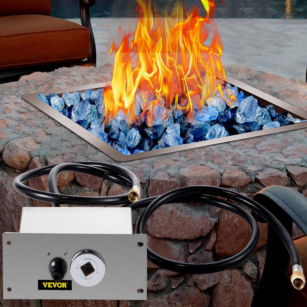 Buy Fire Pit Gas Burner Spark Ignition Kit 300K BTU Fire Pit Ignition System Stainless Steel