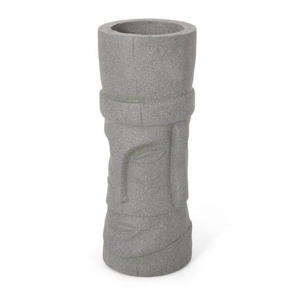 24 in. H Indoor /Outdoor Stone Gray Figure Vertical Garden Planter