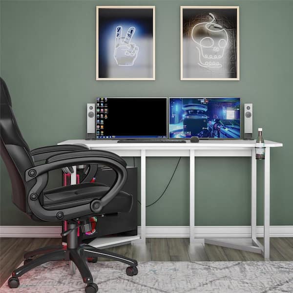 white gaming desk cheap