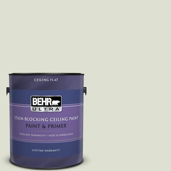 BEHR ULTRA 1 gal. PPU1012 Whitened Sage Ceiling Flat Interior Paint & Primer 555801 The Home