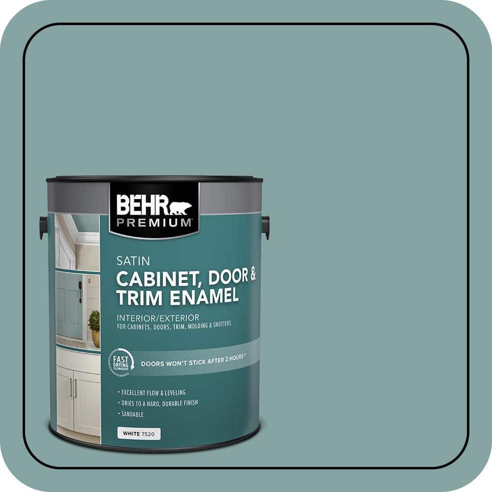 BEHR PREMIUM 1 gal. #PPU13-08 Venus Teal Satin Enamel Interior