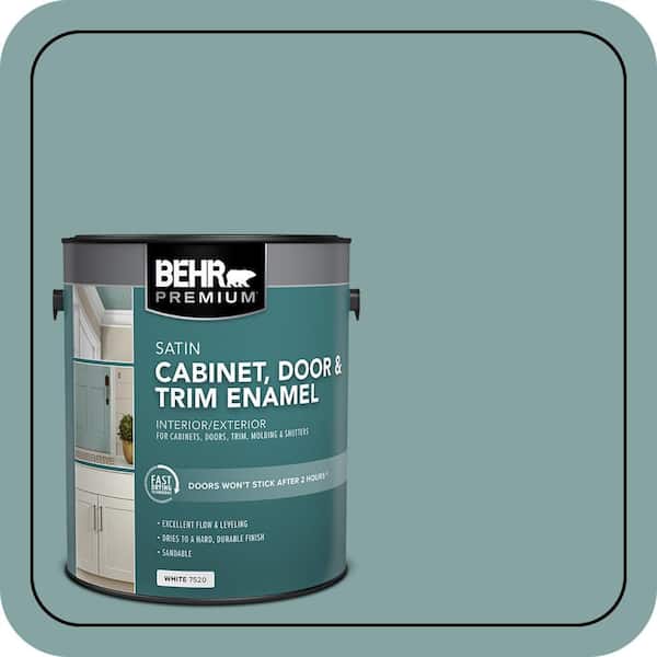 BEHR PREMIUM 1 gal. #PPU13-08 Venus Teal Satin Enamel Interior