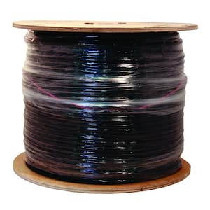 1,000 ft. 18 RG6 Quad Shield CU CATV CM/CL2 Coaxial Cable in Black