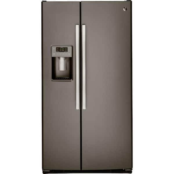 GE 23.2 cu. ft. Side by Side Refrigerator in Slate, Fingerprint Resistant