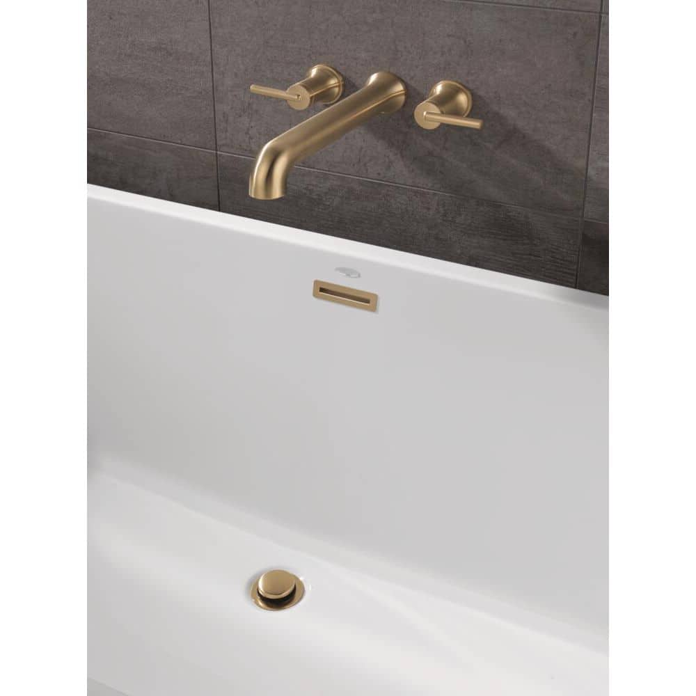 Contemporary Wall-Mounted Champagne Bronze Faucet