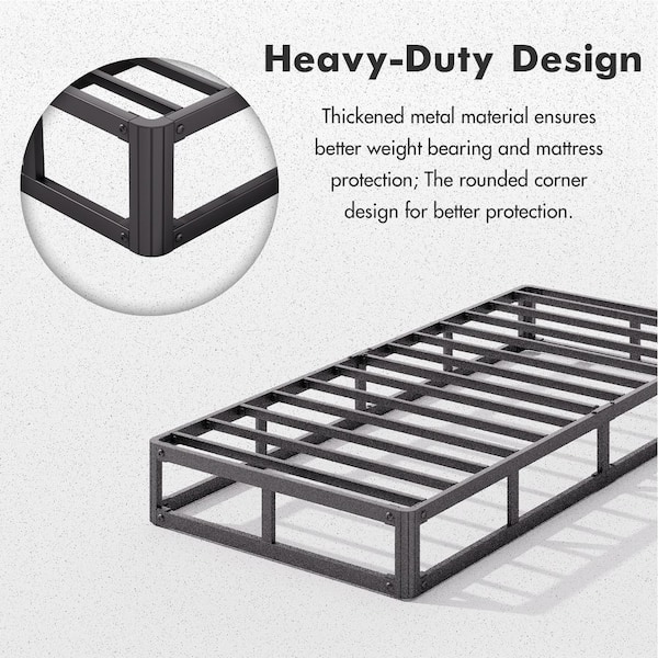 HOMZENE 9 in. High Queen Size Metal Box Spring with Sturdy