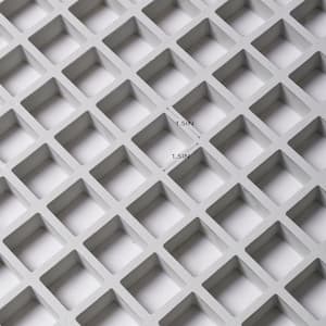 Fiberglass Molded Grating Composite for Floors Outdoor Drain Cover Deck Tile, 1.5x1.5x1in, 1x1ft, Gray, Gritted