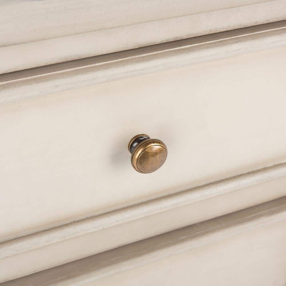 White Lacquered Ash and Elm 2-Drawer Accent Table