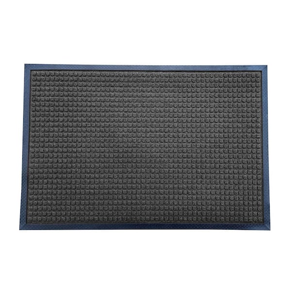 Envelor Black 36 in. x 60 in. Button Floor Mat Indoor/Outdoor Door Mat