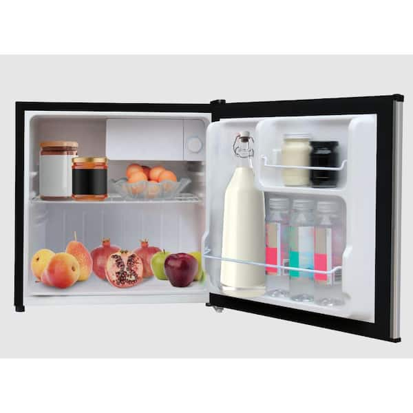 New Fridge,1.6 Cu. ft. Retro Dry Erase Compact Refrigerator& popular Side Bottle Open