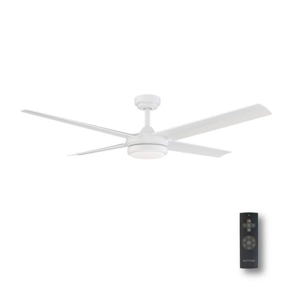 Laritza 56 in. LED Indoor/Outdoor Matte White Ceiling Fan with Remote Control and White Color Changing Light Kit price history on PriceWatchPro