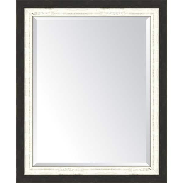 Melissa Van Hise Medium Rectangle Black/White Beveled Glass Classic Mirror (28 in. H x 34 in. W)
