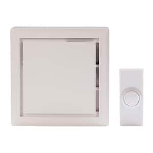 Wireless Plug-In Doorbell Kit with 1 Push Button, White