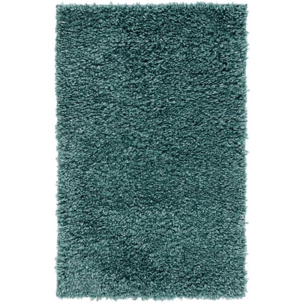 SAFAVIEH August Shag Green 2 ft. x 3 ft. Solid Area Rug
