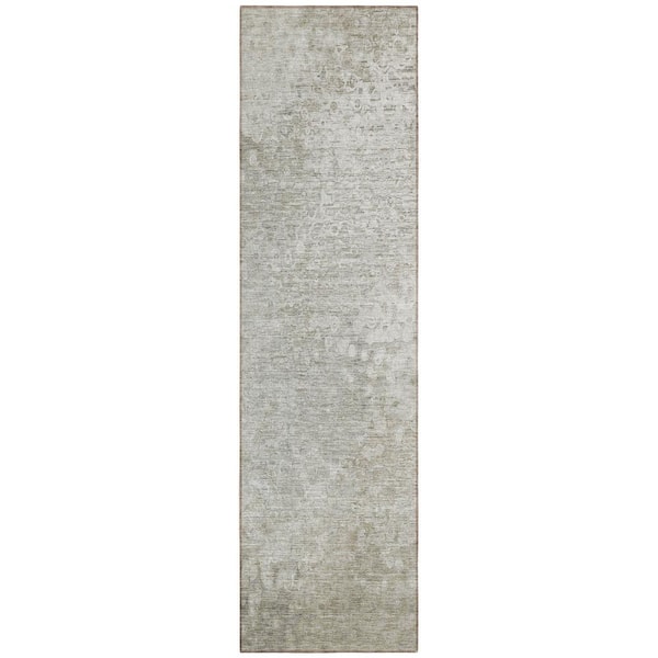 Chantille ACN565 Beige 2 ft. 3 in. x 7 ft. 6 in. Machine Washable Indoor/Outdoor Geometric Runner Rug