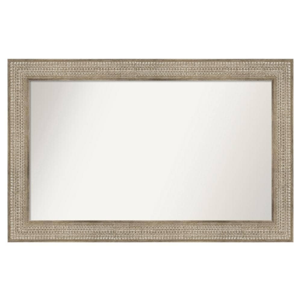 Trellis Silver 42 in. x 27 in. Custom Non-Beveled Wood Framed Bathroom Vanity Wall Mirror price history on PriceWatchPro