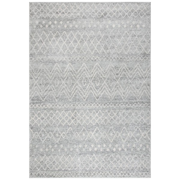 SAFAVIEH Madison Silver/Ivory 8 ft. x 10 ft. Area Rug