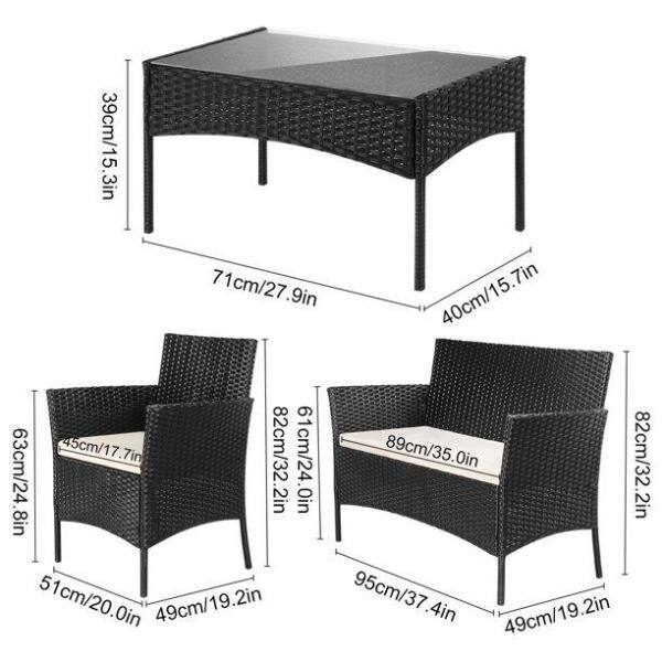 rattan cube patio furniture set