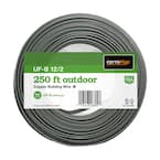 250 ft. 12/2 Gray Solid CerroMax Copper UF-B Cable with Ground Wire