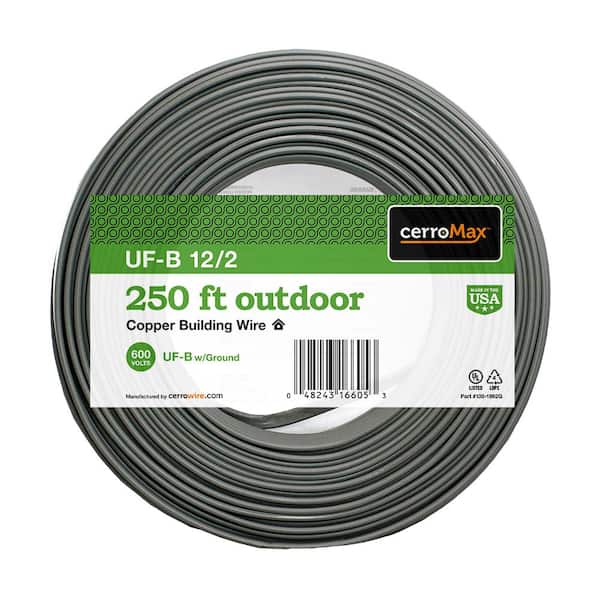 50 ft. 12/2 Gray Solid CU UF-B W/G Wire