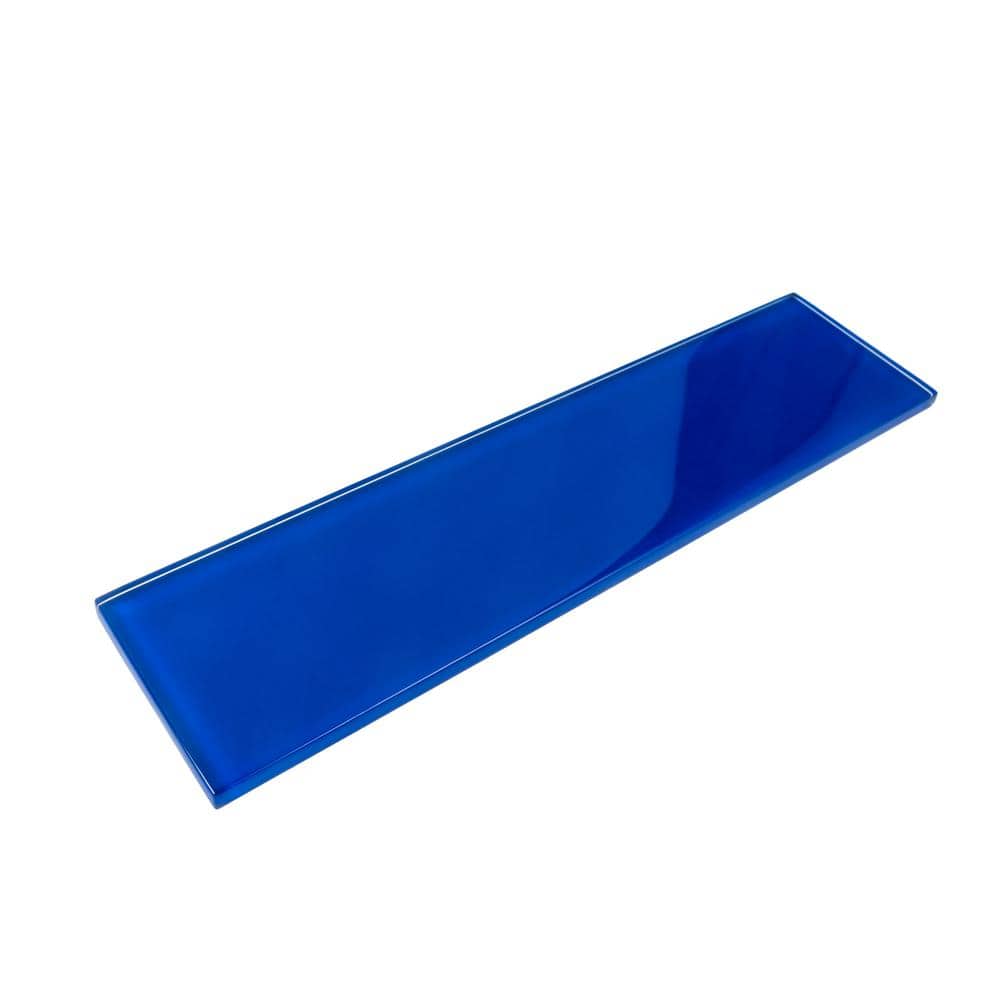 Cobalt Blue 3" x 12" Polished Glass Subway Wall Tile